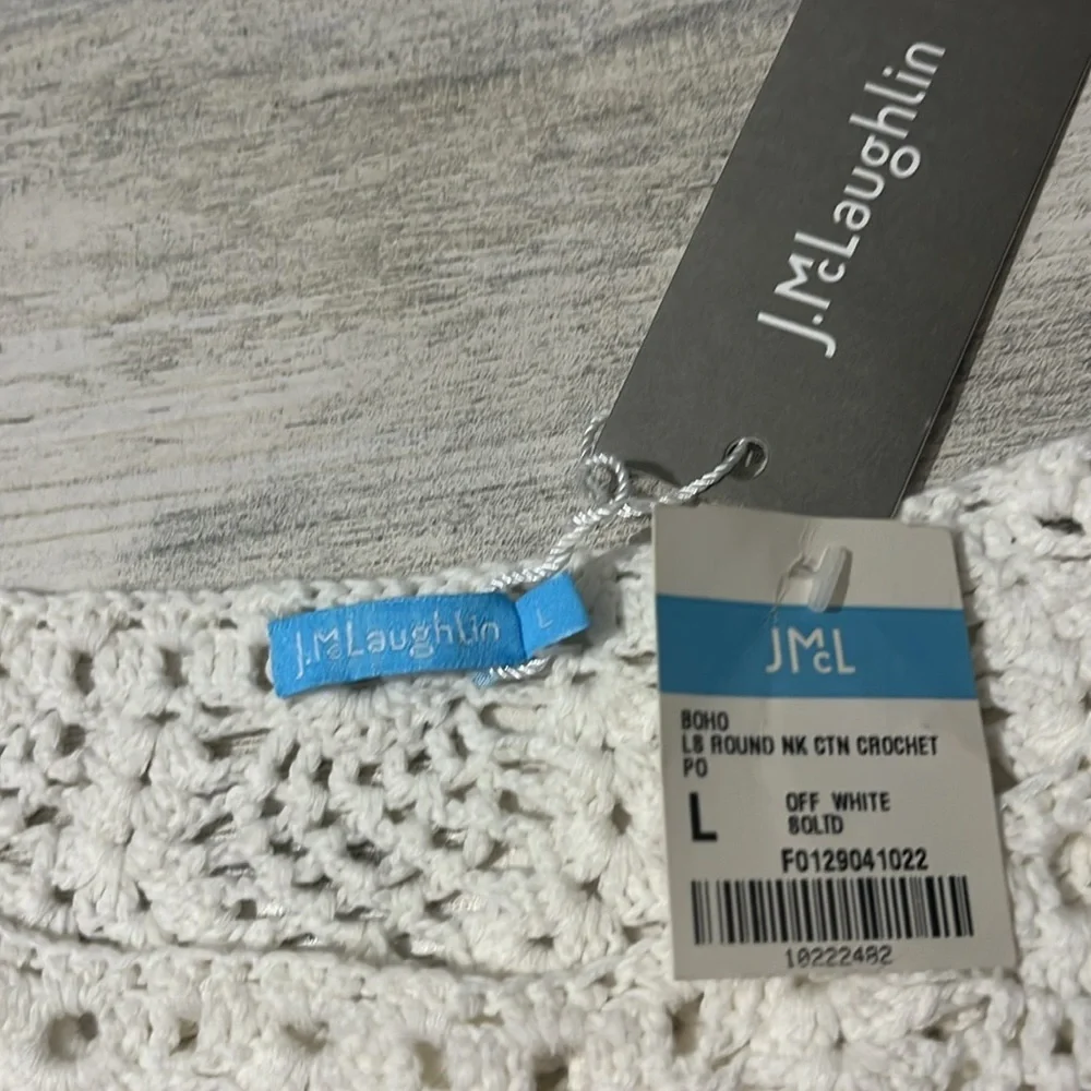 J.McLaughlin Shellona Crocheted Sweater Size Large NWT - Picture 7 of 11